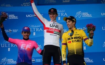 SERGIO HIGUITA DEBUTÓ À LA WT AVEC UN SOUS-TITRE AU CIRCUIT EN CALIFORNIE. TADEJ POGACAR, LE CHAMPION