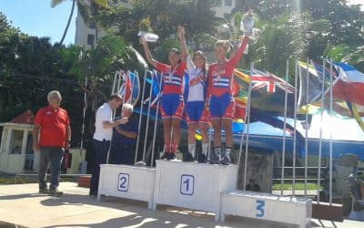CUBA CUP PODIO ROUTE FEMELLE DANS LE CHAMPIONNAT DE CYCLISME DE LA CARAIBE