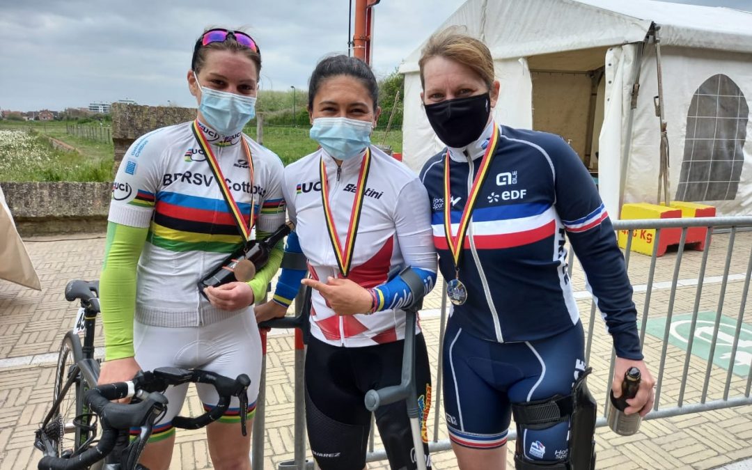 Carolina Munévar and Mariela Delgado, golds in the Paracycling World Cup route