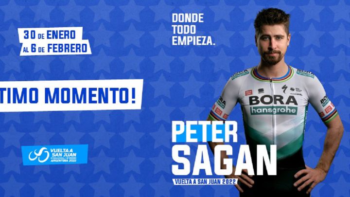 Peter Sagan will start the 2022 season at the Tour of San Juan