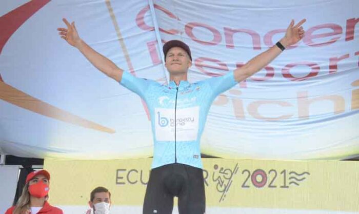 Matt Govero ganó la segunda etapa de la Vuelta al Ecuador, que tiene a Montenegro como nuevo líder