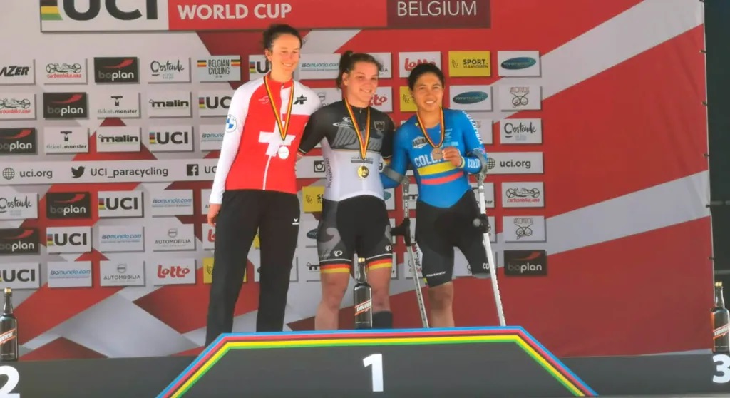 The time trial gave Colombia silver and bronze, in the Paracycling World Cup