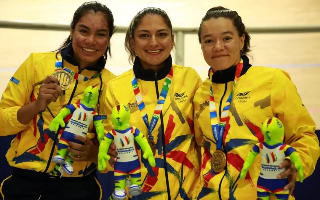 Tres doradas para Colombia en el inicio del ciclismo de pista de los Bolivarianos