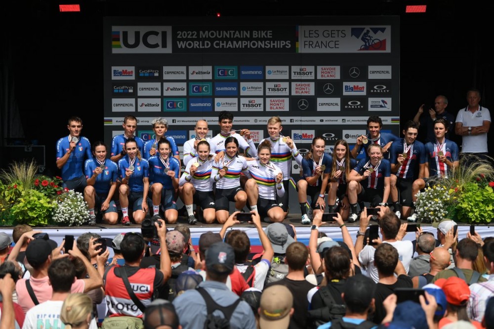 Estados Unidos es bronce en Team Relay del Campeonato Mundial MTB 2022