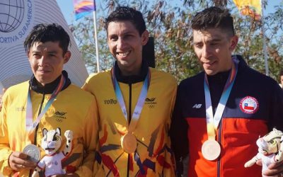 Colombians Walter Vargas and Rodrigo Contreras make it 1-2 in the chrono of the XII Odesur Games