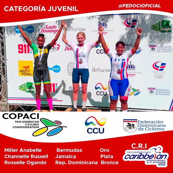 Bermuda and the Dominican Republic open with two golds in the Caribbean Junior  Road Championship
