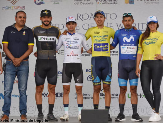 Juan Diego Hoyos sprinteó mejor que nadie en la segunda etapa de la Vuelta a Ecuador 2022