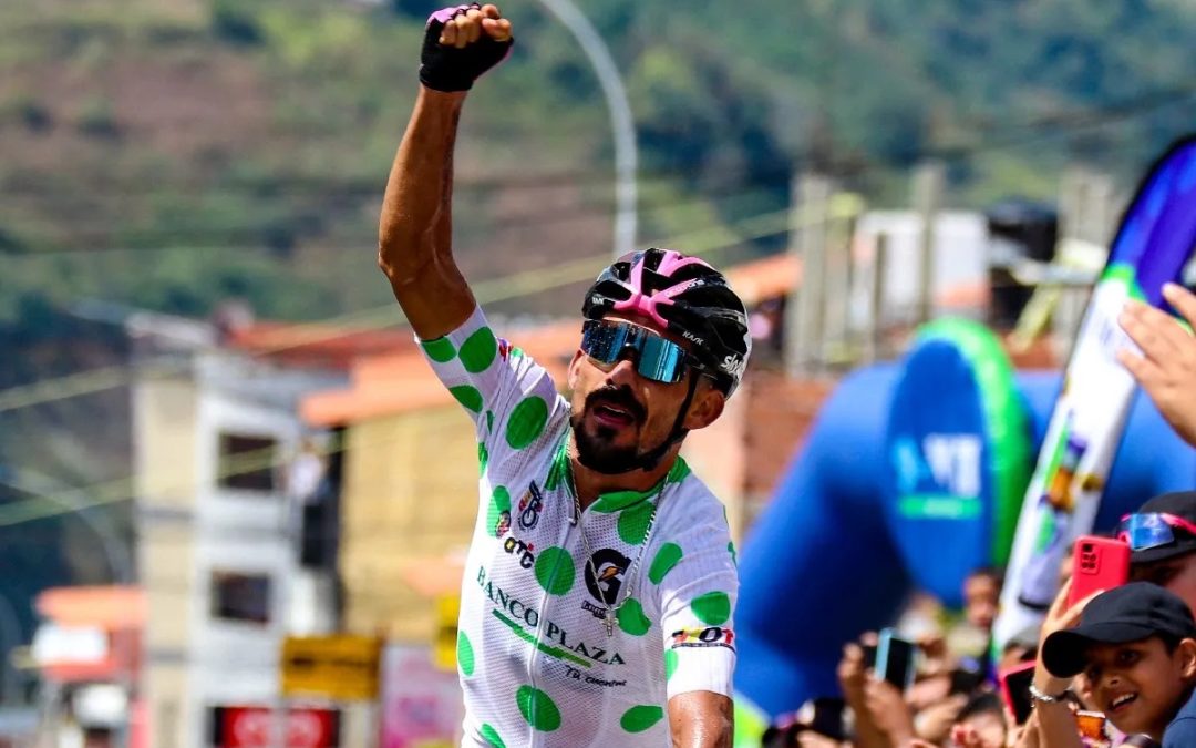 José Alarcón put on the yellow shirt after winning La Grita