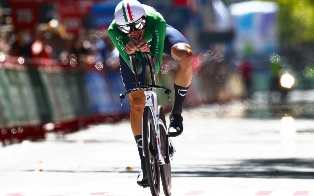 Filippo Ganna fue el más rápido en la contrarreloj de la Vuelta; Sepp Kuss sigue de líder