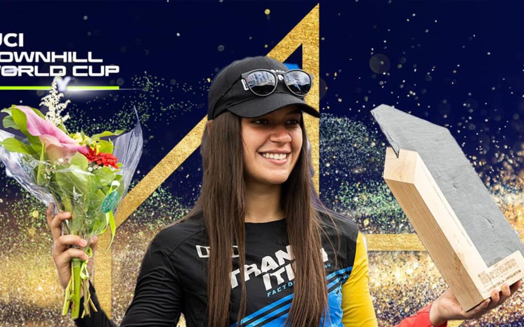 Valentina Roa es campeona mundial juvenil del downhill en la temporada 2023