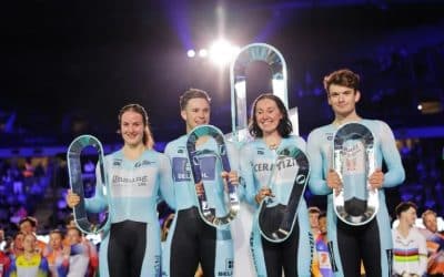 El canadiense Dylan Bibic, uno de los ganadores de la Liga Campeones Pista 2023