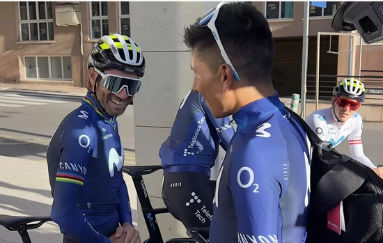 Nairo Quintana vuelve a lucir los colores de Movistar: así comenzó los entrenamientos