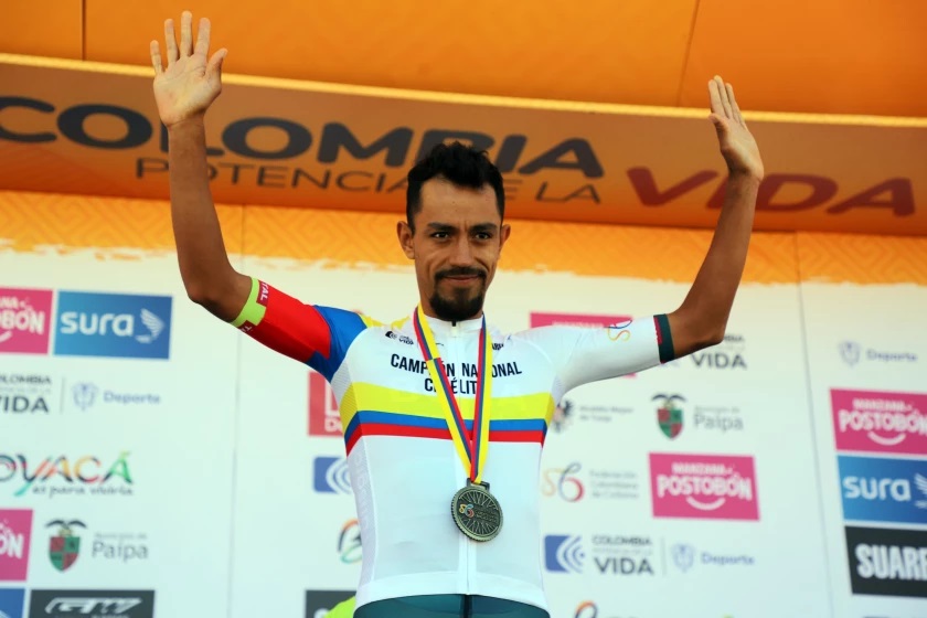 Daniel Felipe Martinez and Diana Peñuela, Colombian champions in a luxury time trial