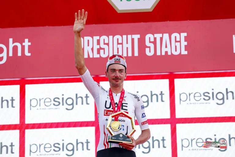 Brandon McNulty wins UAE Tour time trial to take the lead