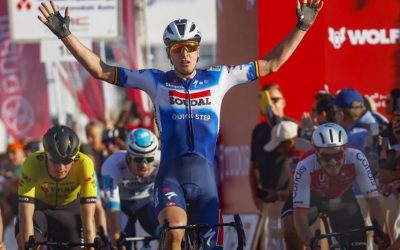 Tim Merlier wins sprinters’ duel on stage four of the UAE Tour