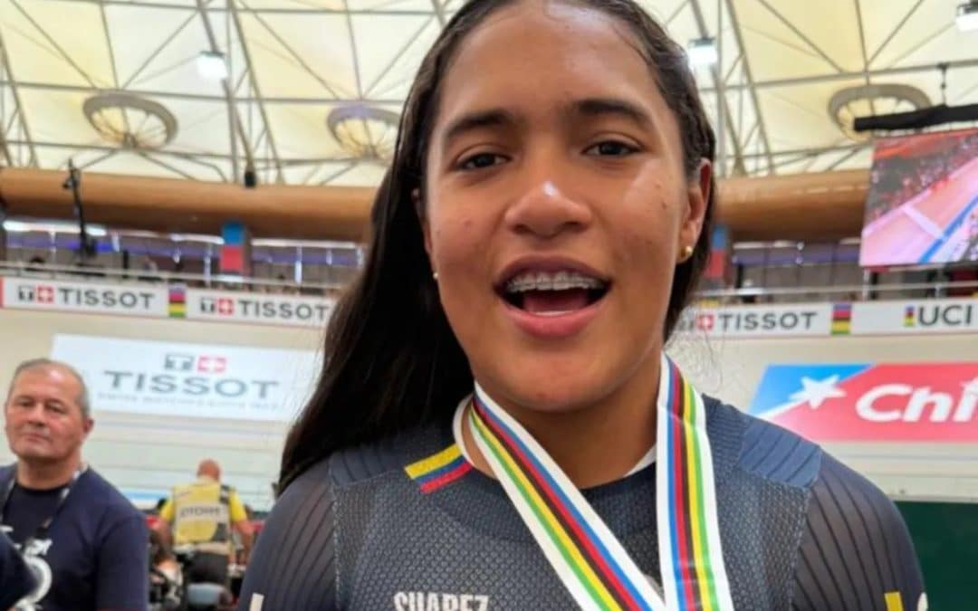 Who is Stefany Cuadrado, bronze medalist at the 2025 Track Cycling World Championships in Chile?