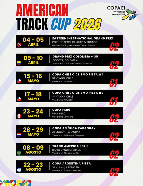 Copa América de Pista 2026 arranca en Trinidad y Tobago
