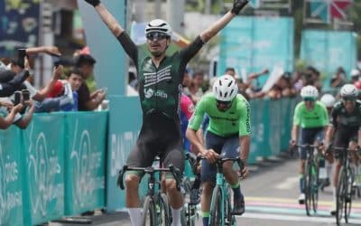 Kevin Castillo arrasa en etapa inaugural de la Vuelta Bantrab, marcada por una caída masiva